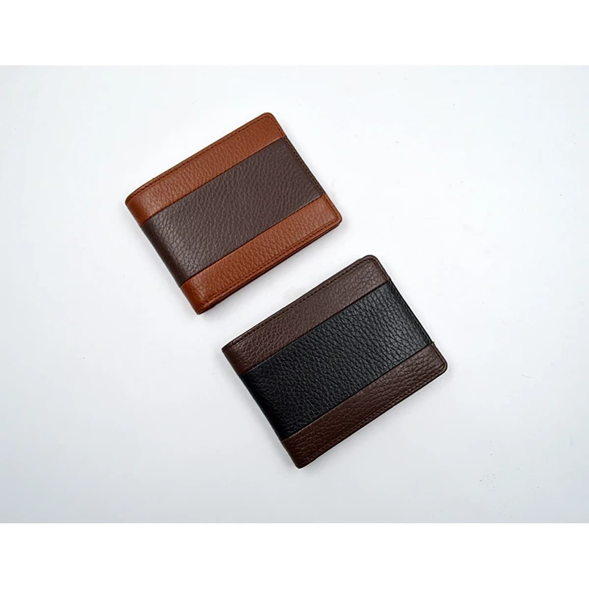 Cow Leather Wallet Men Bifold Purse