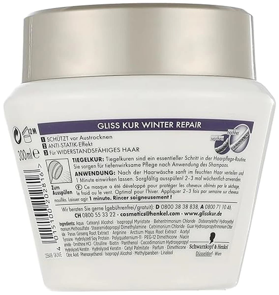 Schwarzkopf Gliss Kur Winter Repair Hair Mask thumbnail 2