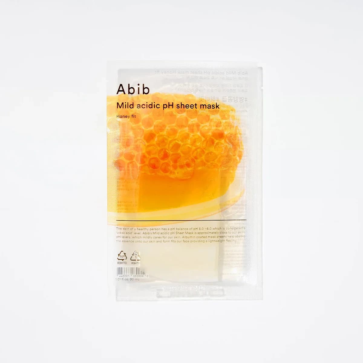 Abib Mild acidic pH sheet mask Honey fit(10 sheets)