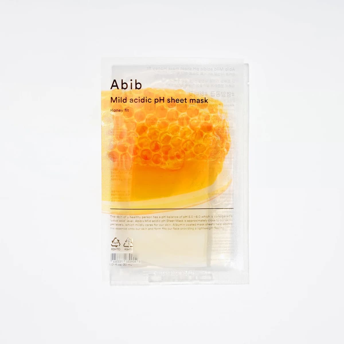 Abib Mild acidic pH sheet mask Honey fit(10 sheets)