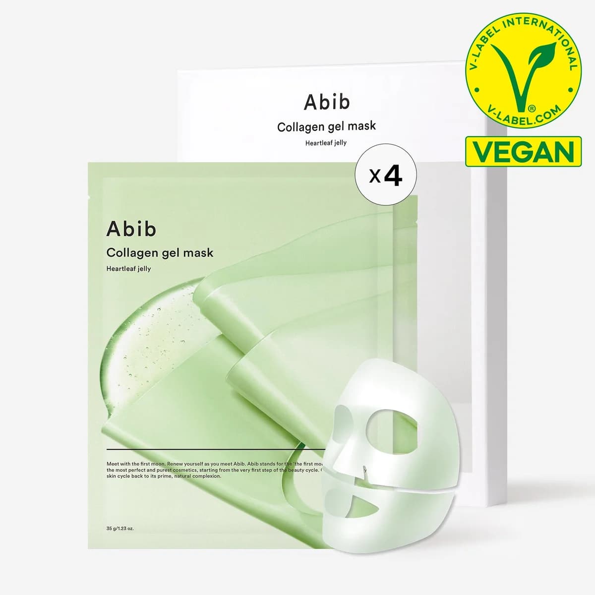 Abib Vegan Collagen gel mask Heartleaf jelly - 4 Masks