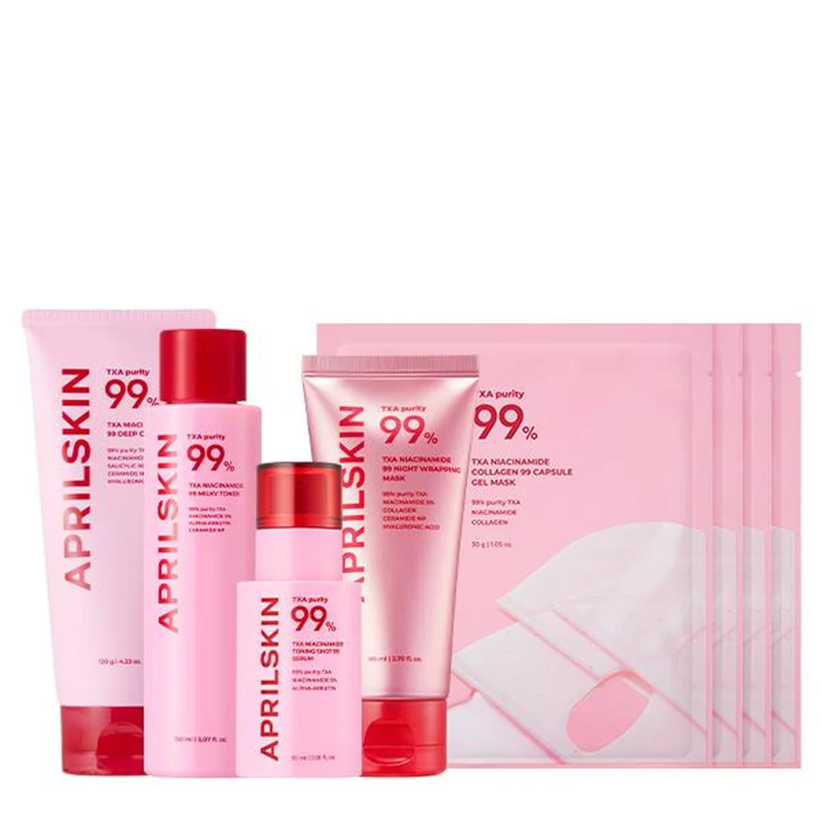 Aprilskin TXA Pink Glow Skincare Full Set