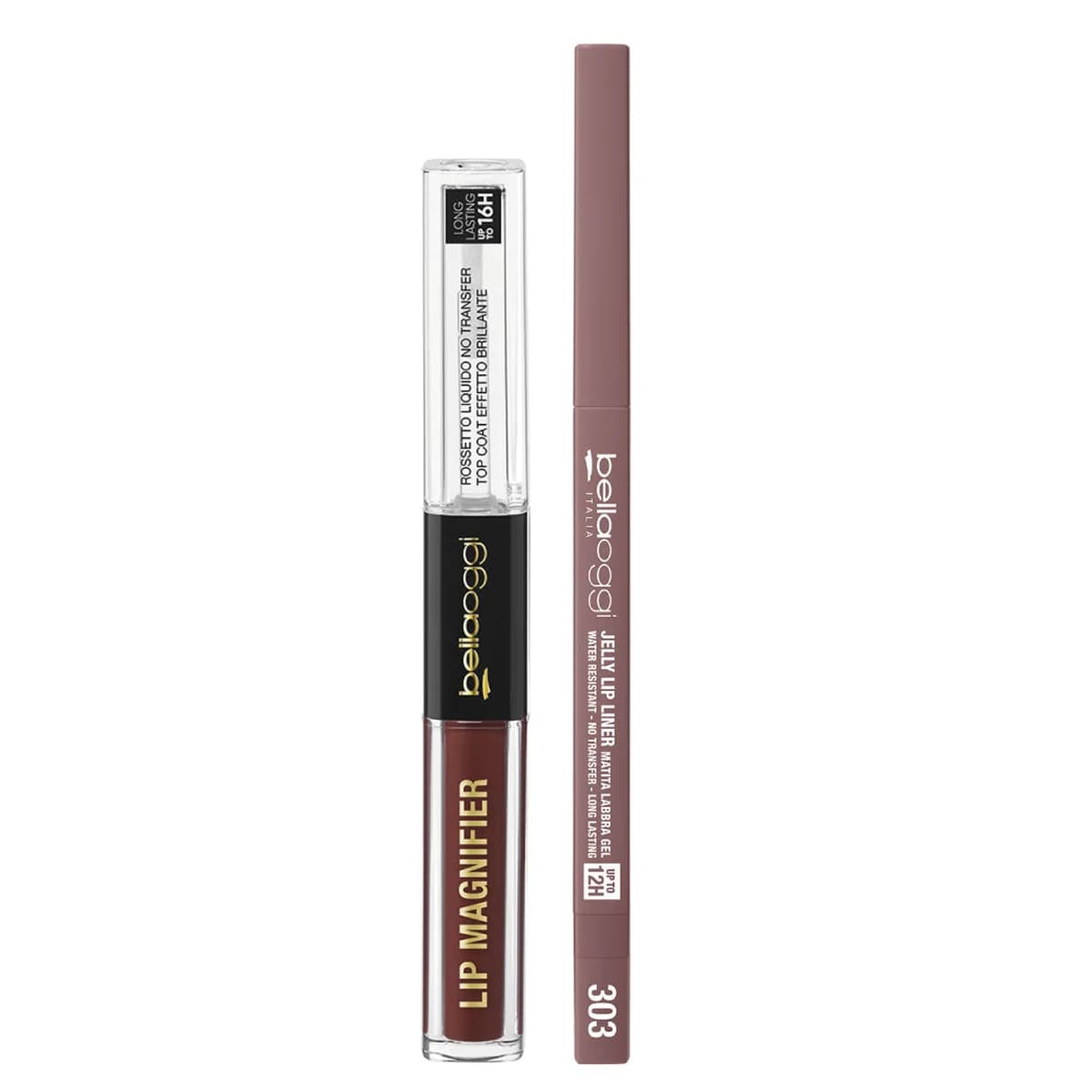 Bellaoggi Lasting color duo: Lip magnifier e jelly lip liner 303 RUBY RED