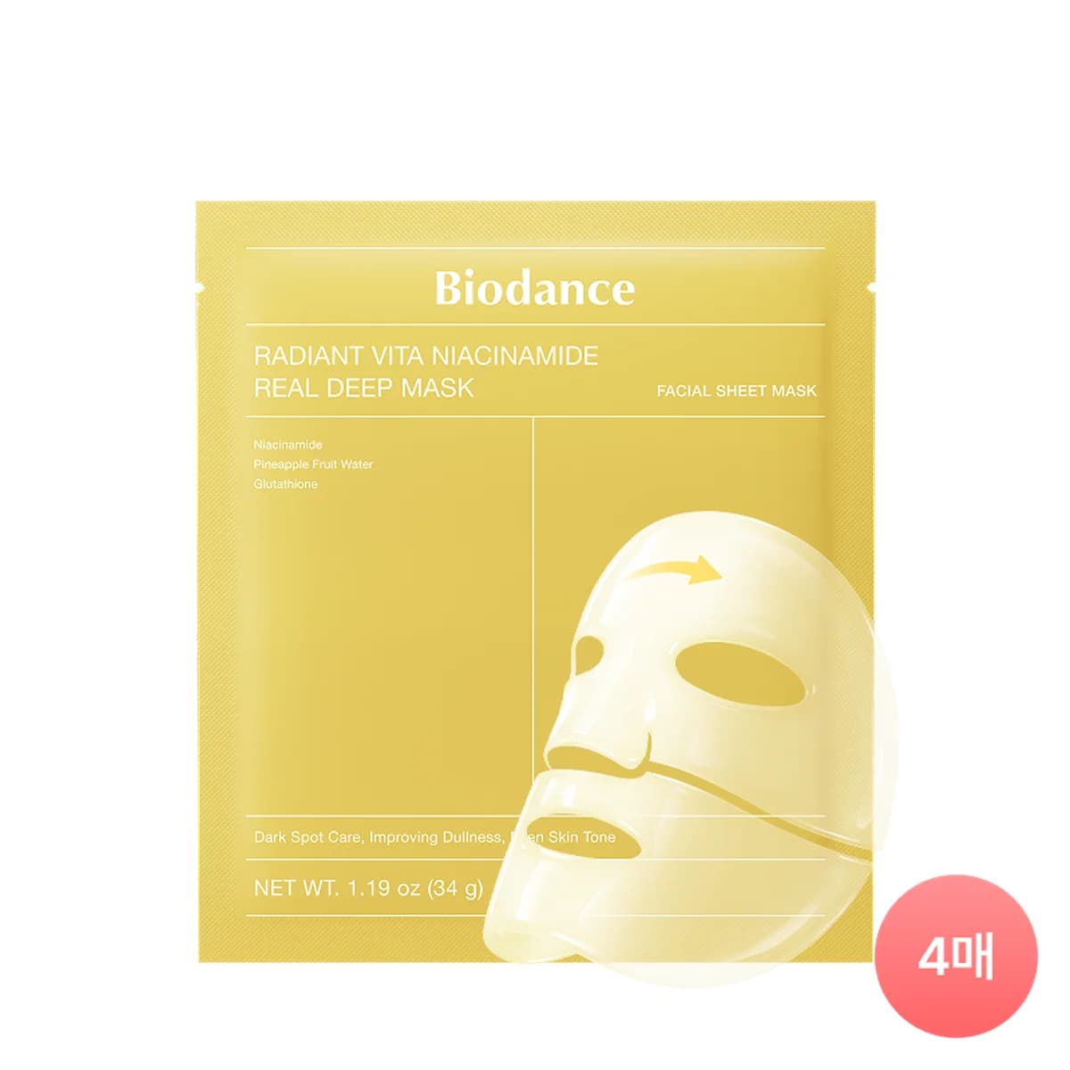 biodance Radiant Vita Real Deep Mask - 4 sheets