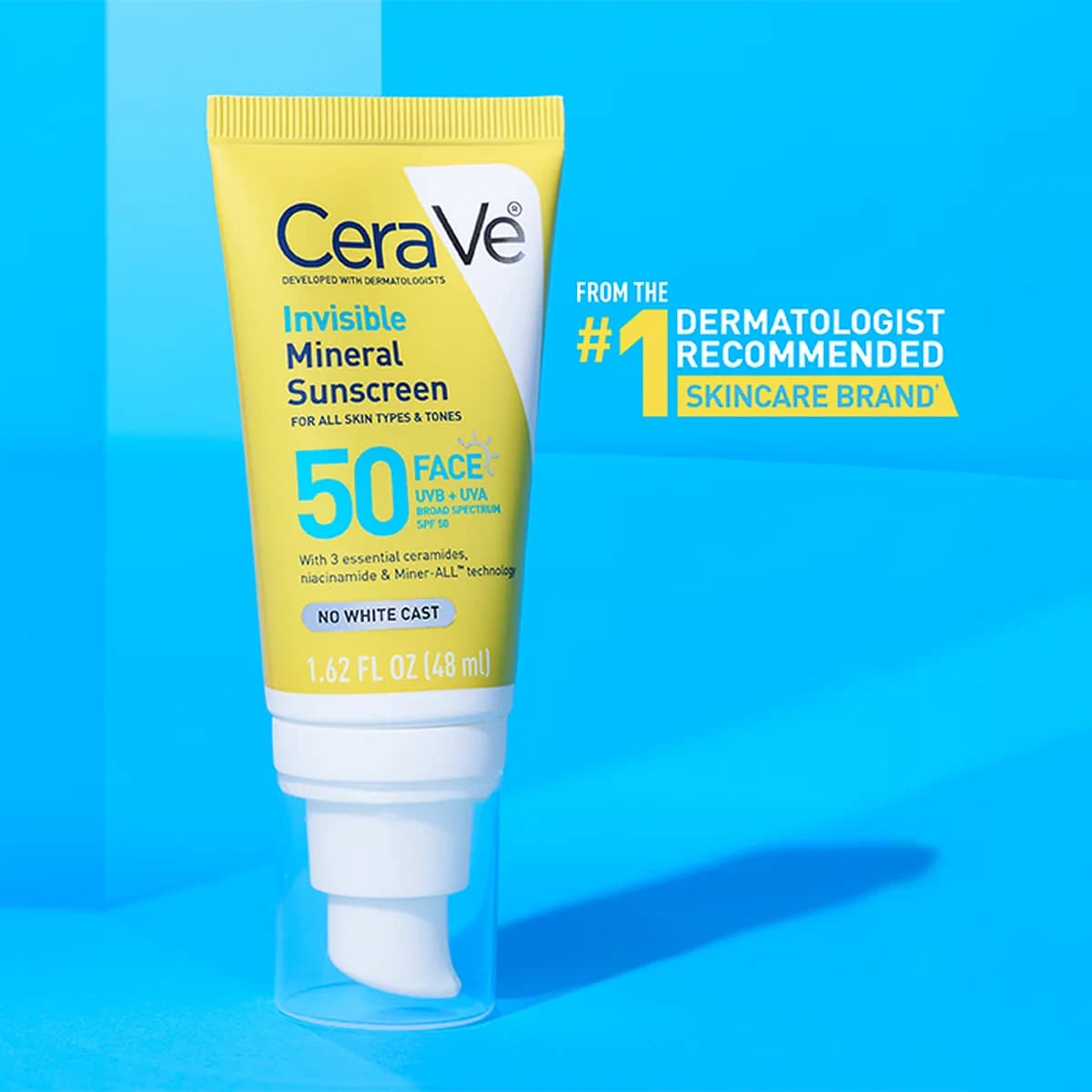 CeraVe Invisible Mineral Sunscreen SPF 50 (48ml) thumbnail 2