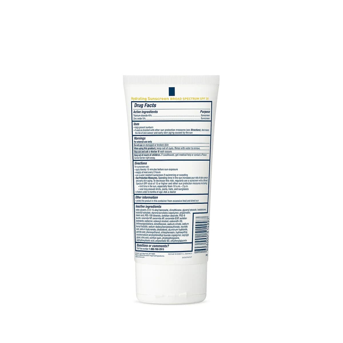 Cerave Hydrating Mineral Sunscreen SPF 30 Body Lotion For All Skin Types thumbnail 2