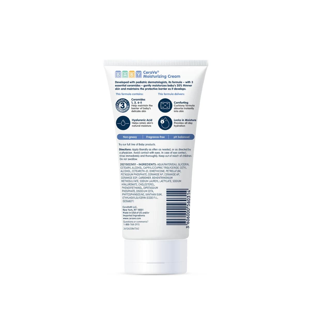 Cerave Baby Moisturizing Cream For Baby Skin thumbnail 2