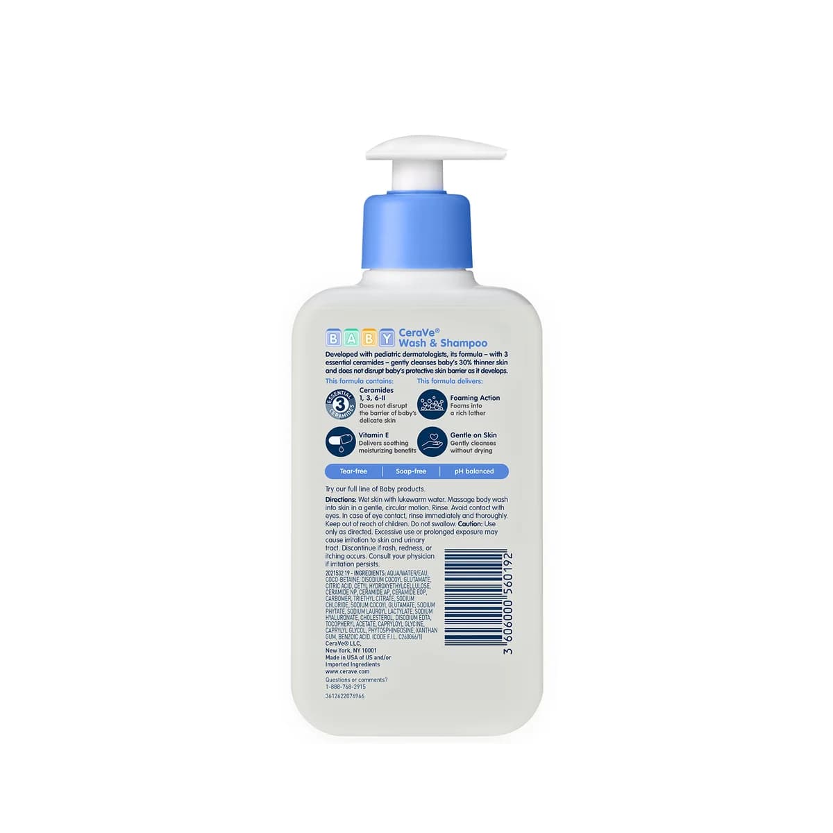 Cerave Baby Wash & Shampoo For Baby Skin thumbnail 2