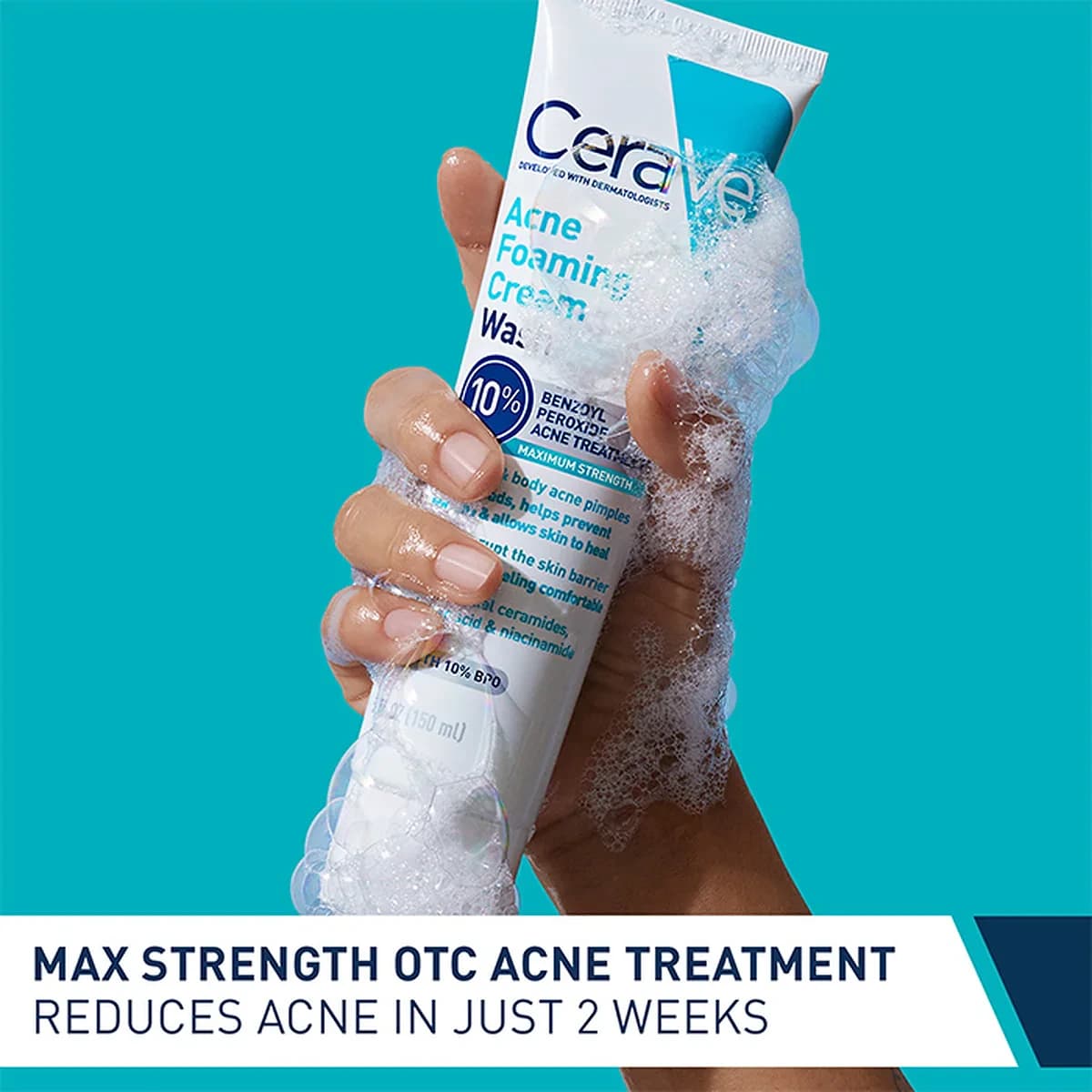 Cerave Acne Foaming Cream Wash For Acne-prone skin thumbnail 2