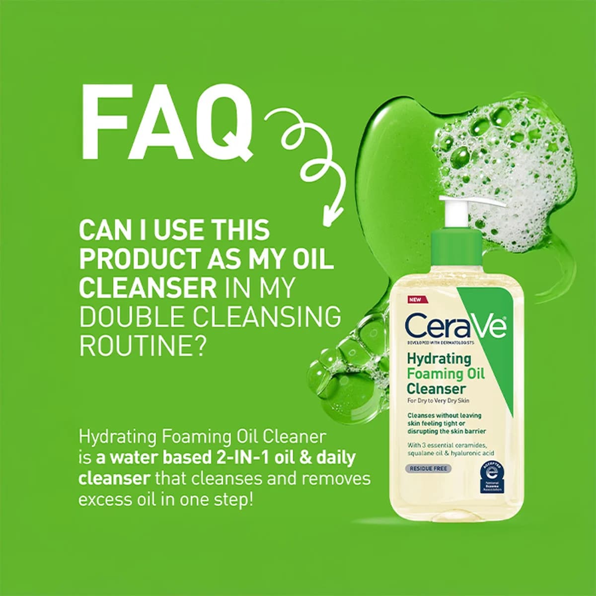 CeraVe Hydrating Foaming Oil Cleanser (236 ml) thumbnail 4