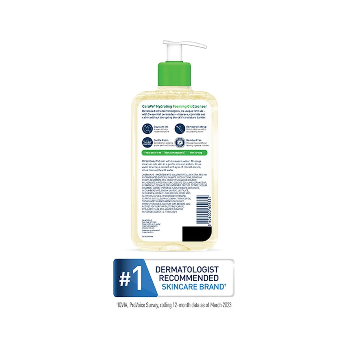 CeraVe Hydrating Foaming Oil Cleanser (236 ml) thumbnail 9