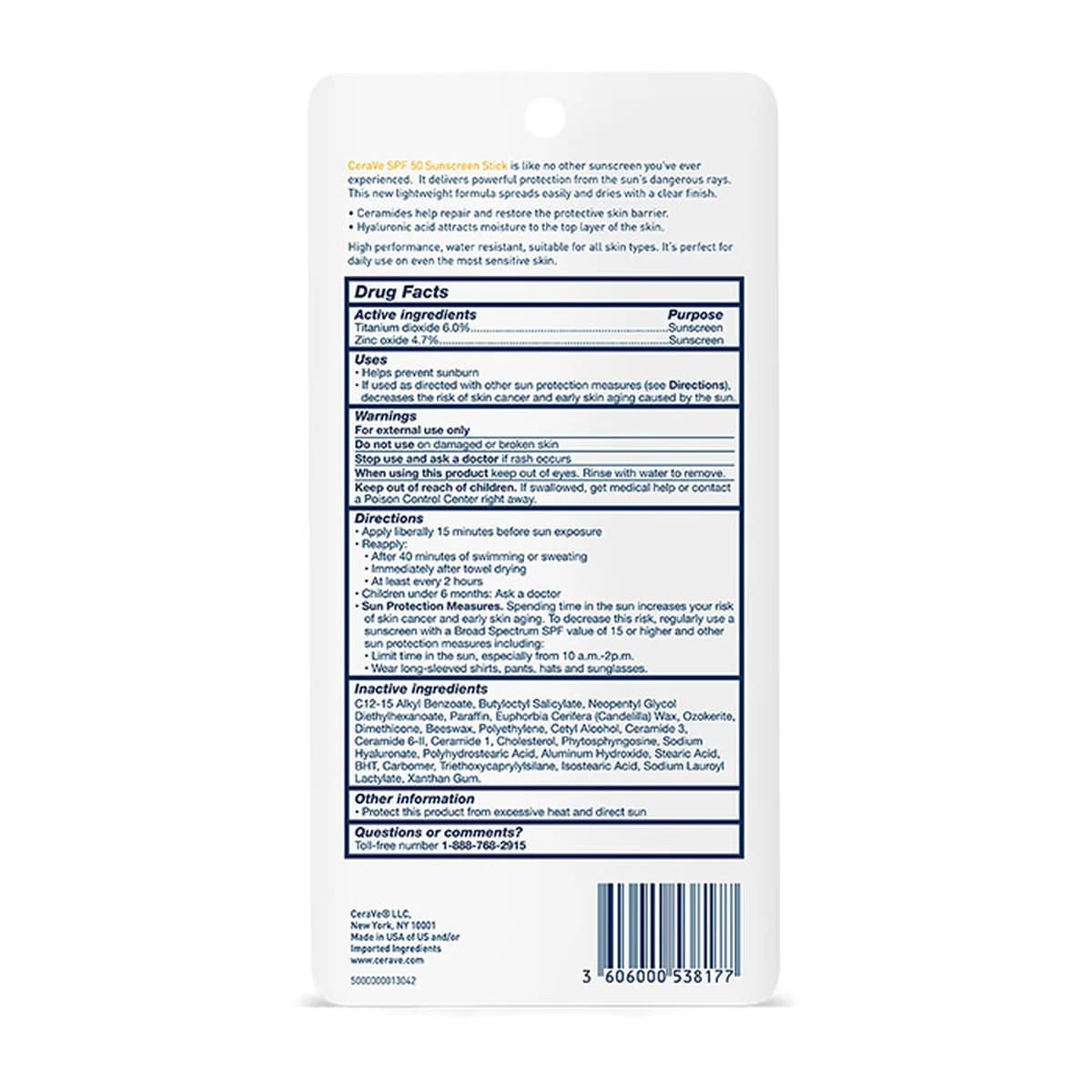 Cerave Mineral Sunscreen Stick For All Skin Types thumbnail 4