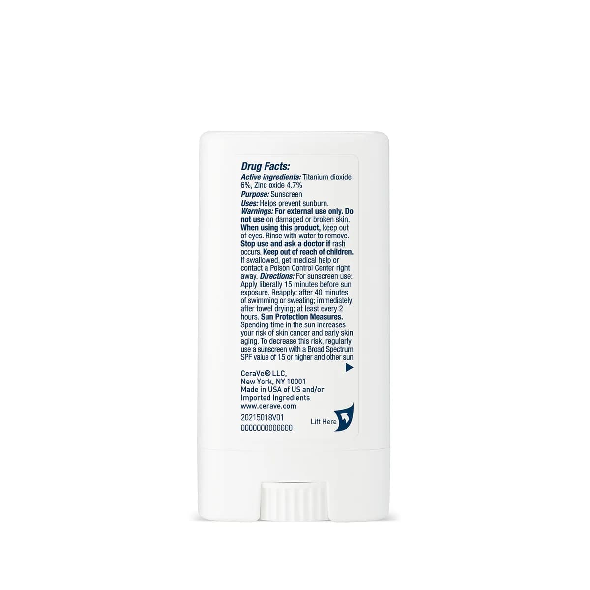 Cerave Mineral Sunscreen Stick For All Skin Types thumbnail 2