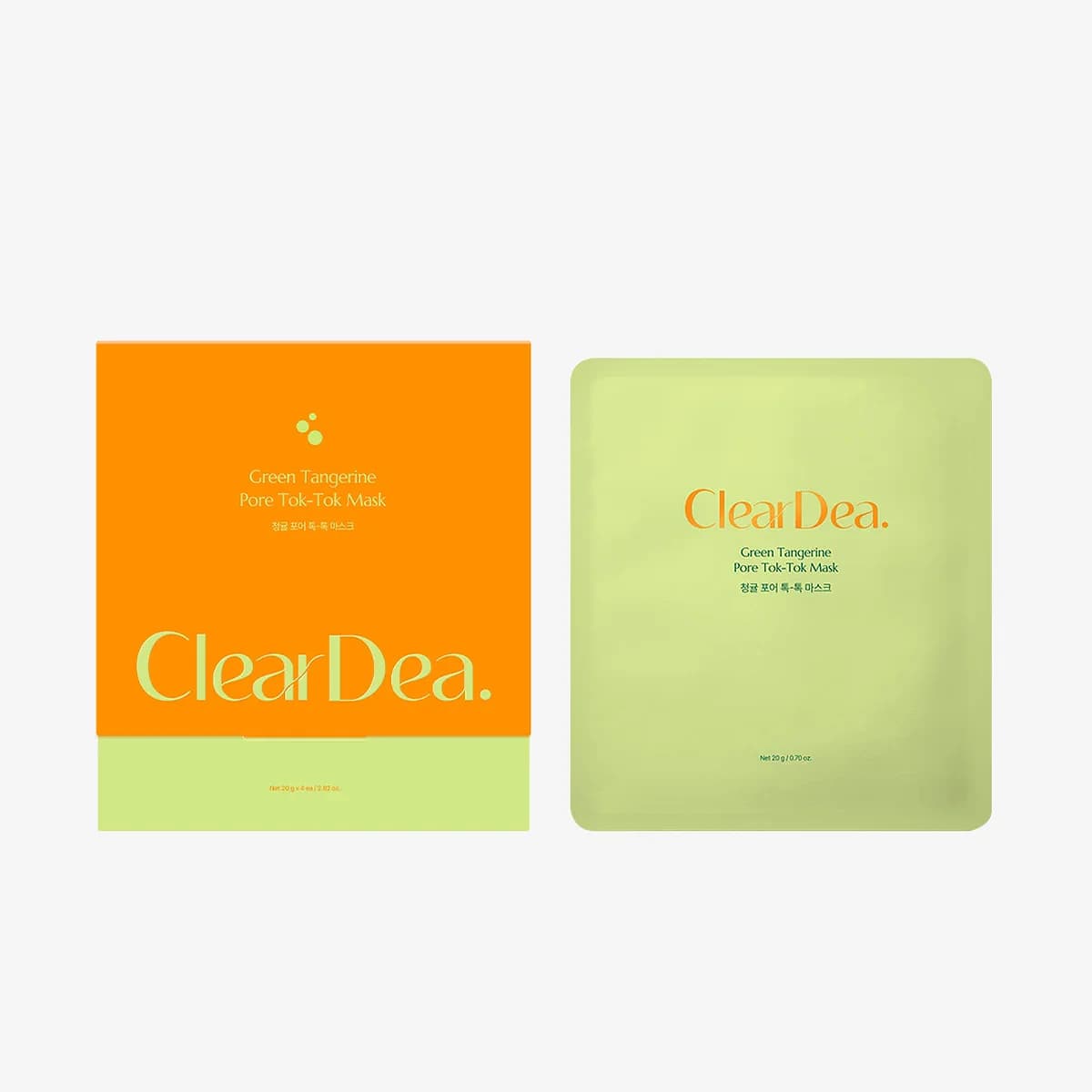 cleardea Green Tangerine Pore Tok-Tok Mask - 4ea