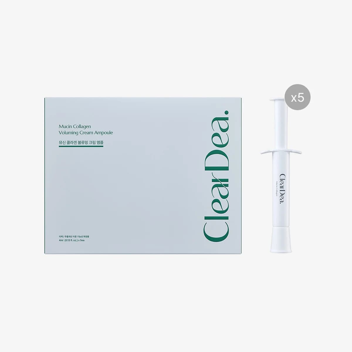cleardea Mucin Collagen Voluming Cream Ampoule - 4mlx5ea