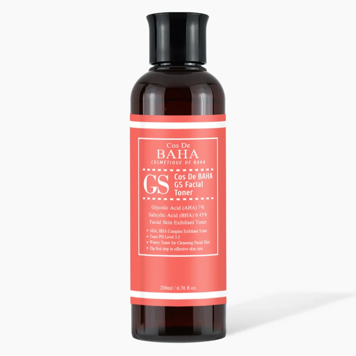 Cos de Baha AHA 7% BHA 0.5% Exfoliating Facial Toner - Exfoliation, Skin Regeneration, Pore Management, Sebum Control