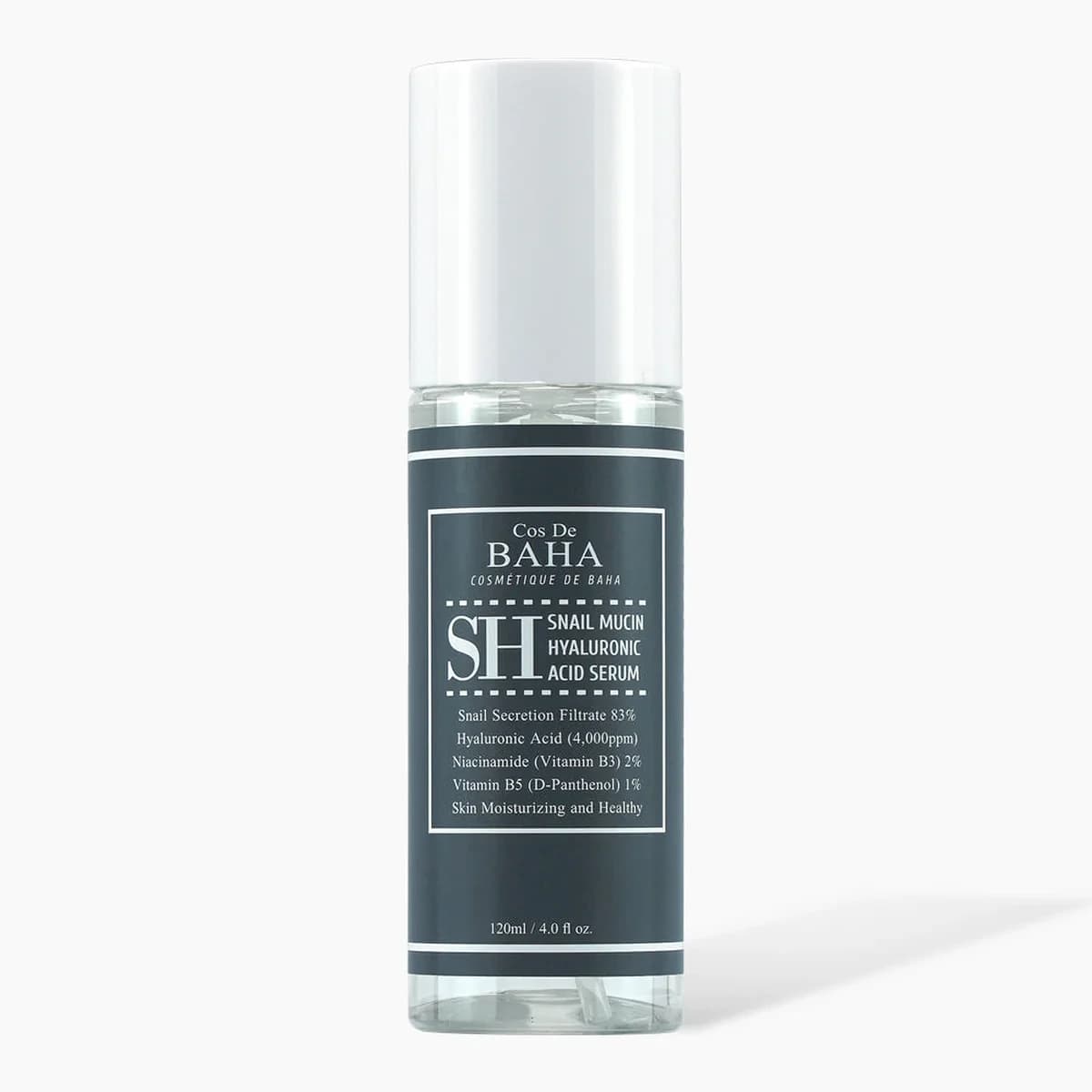 Cos de Baha Snail Mucin Hyaluronic Acid Niacinamide Serum - Skin regeneration, Skin Recovery, Skin barrier strengthening, Sebum control, Deep hydration