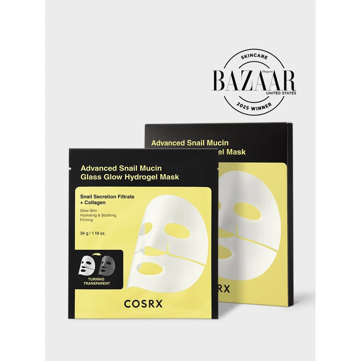 COSRX Advanced Snail Mucin Glass Glow Hydrogel Mask_3ea - 3ea