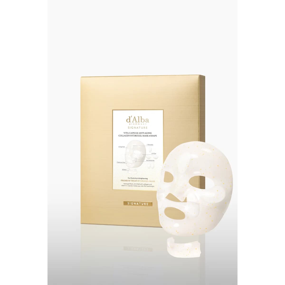 d'Alba Signature Vita Capsule Hydrogel Mask 8-Shape 1BOX (4 Sheets) - 4-sheets