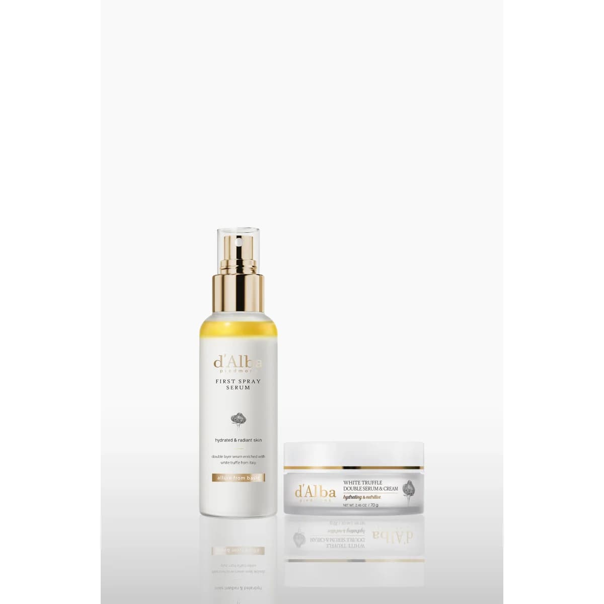 d'Alba White Truffle First Spray Serum & White Truffle Double Serum and Cream