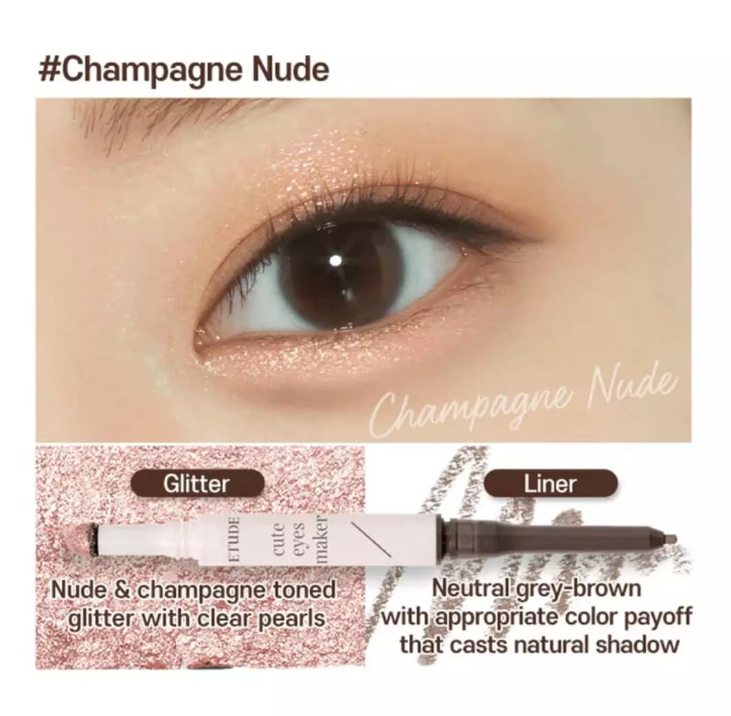 ETUDE Cute Eyes Maker Champagne Nude 1ea