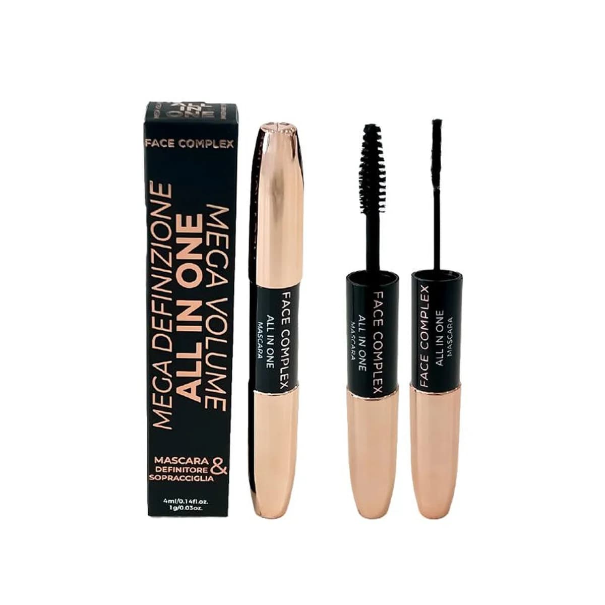 Face Complex Mascara All in one mega volume + definitore sopracciglia eff. pelo