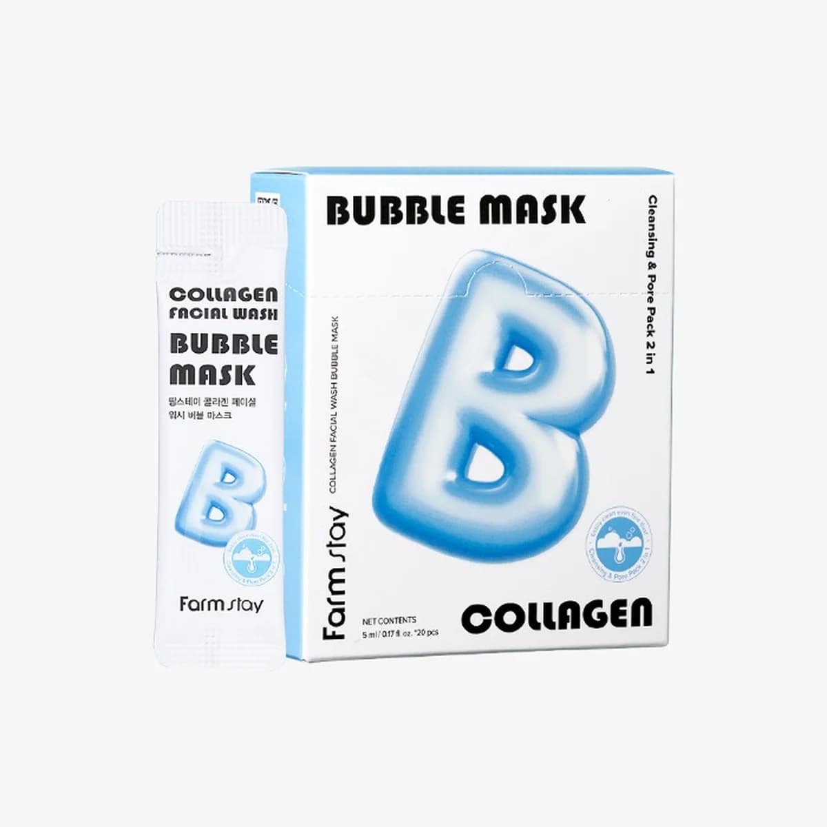 farmstay Collagen Facial Wash Bubble Mask