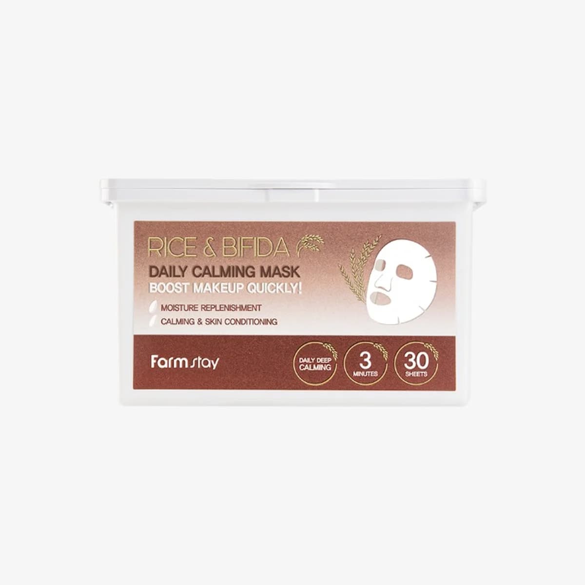 farmstay Rice & Bifida Daily Calming Mask - 350g-30-pieces