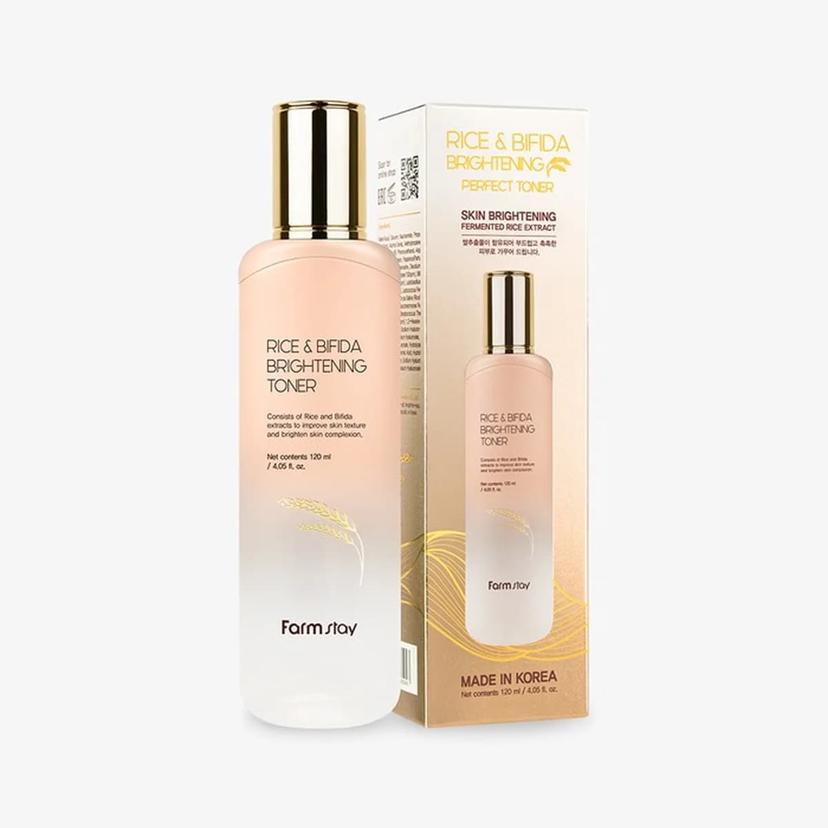 farmstay Rice & Bifida Brightening Toner - 120ml