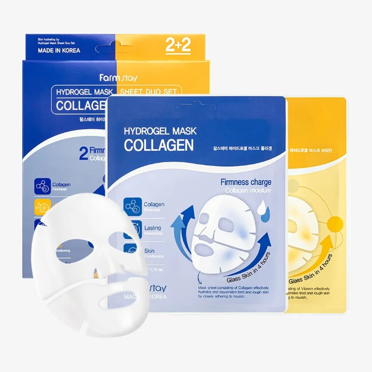 farmstay Hydrogel Mask Sheet Duo Set - 1box-4-pieces