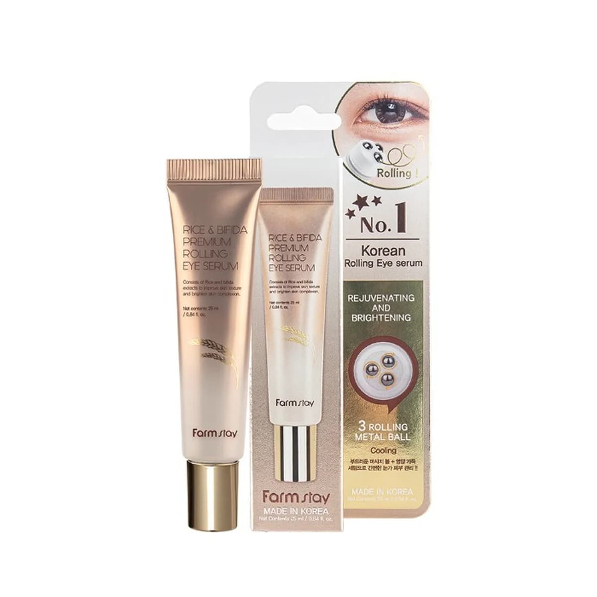 farmstay Rice & Bifida Premium Rolling Eye Serum - 25ml