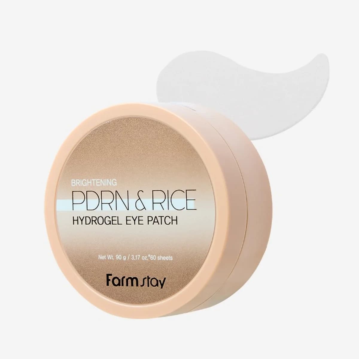farmstay Brightening PDRN & Rice Hydrogel Eye Patch - 90g-60-sheets