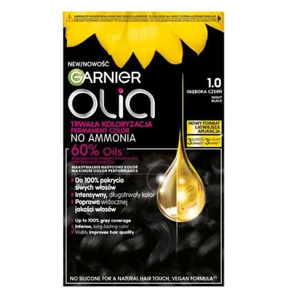 Garnier Olia Permanent Hair Color 10 Night Black