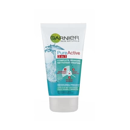 Garnier SkinActive PureActive 3-in-1 Face Wash, Scrub & Mask