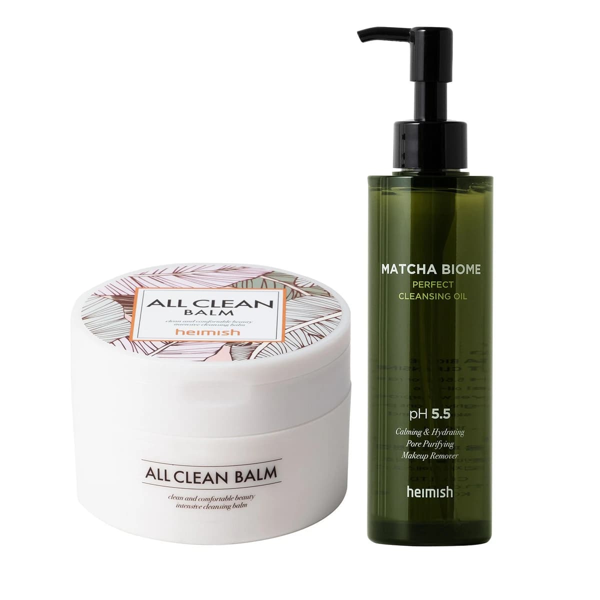 heimish All Clean balm & Matcha Biome Cleansing Oil