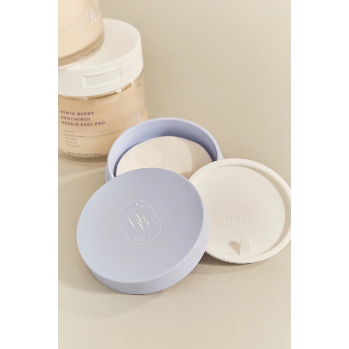 heveblue Double lock refill container + 10 biodegradable sheet pads