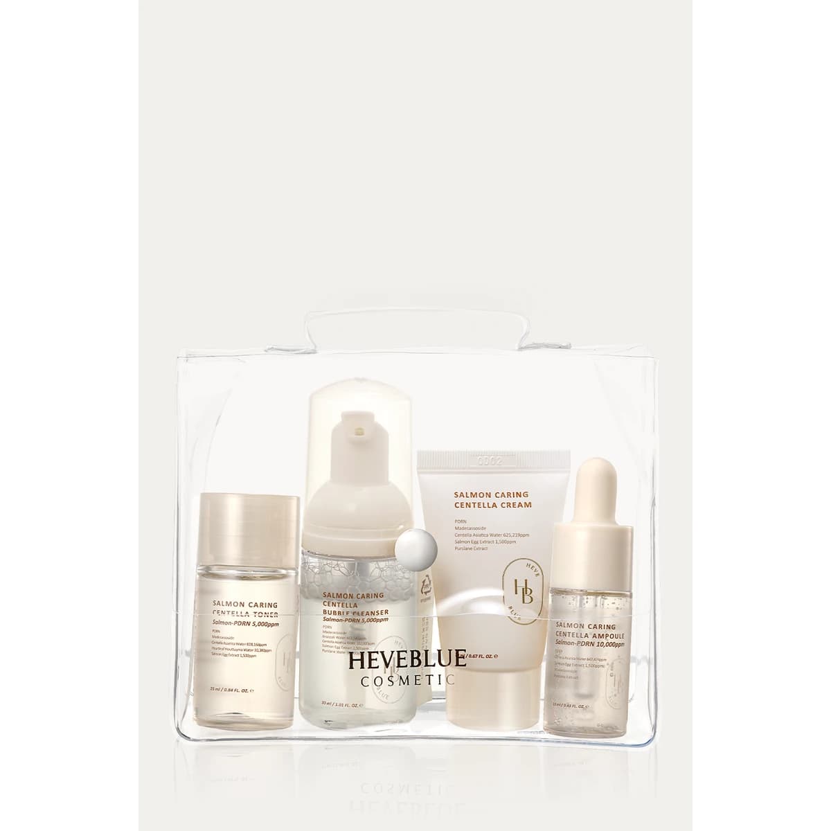 heveblue Salmon Caring Centella Special Travel Kit Bag