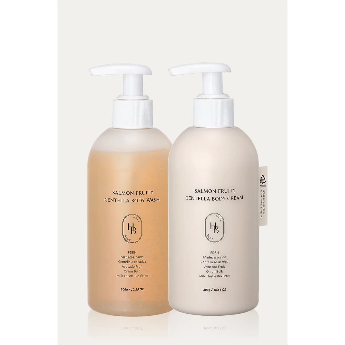 heveblue Salmon Prouti Centella Body SET - Body Wash 1EA + Body Cream 1EA