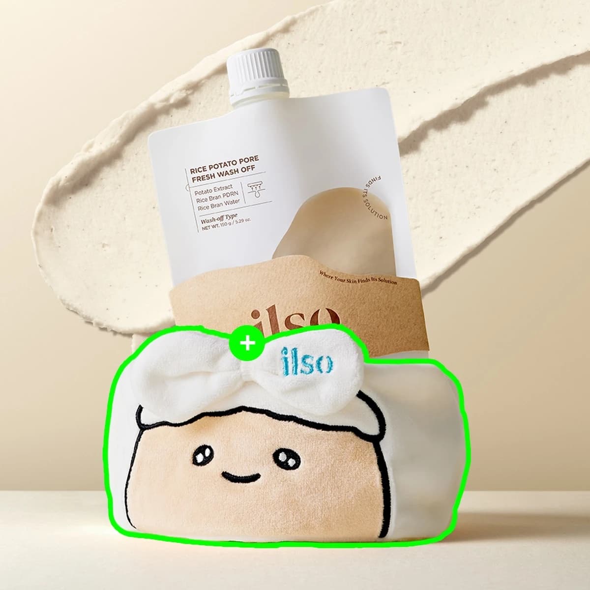 ilso Sebum Absorbing Wash Off Special Set (Busil Gamja Collaboration) (+Gift: Hair Band) - 1set