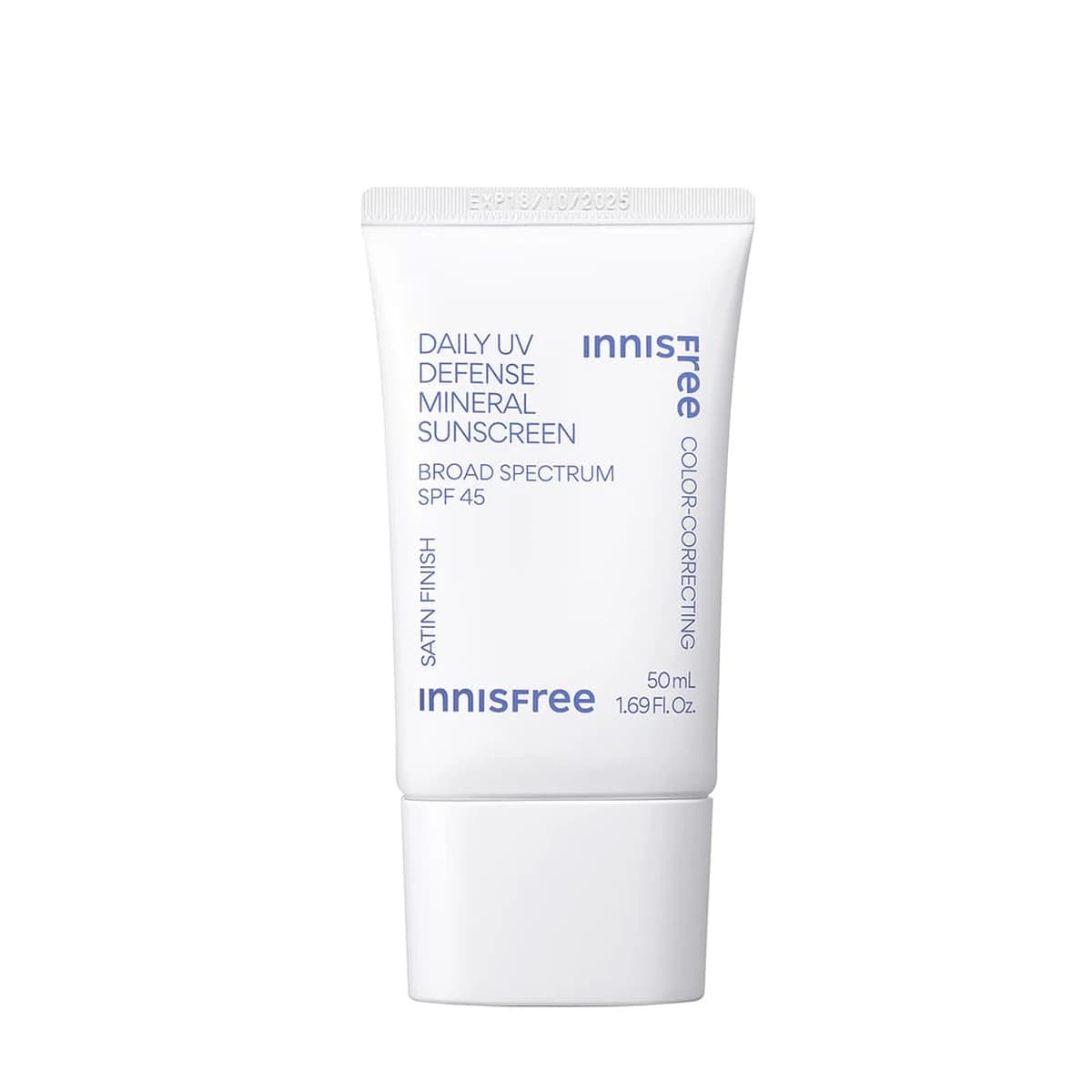innisfree Daily UV Defense Mineral Sunscreen Broad Spectrum SPF 45 with Color Correcting - 50mL