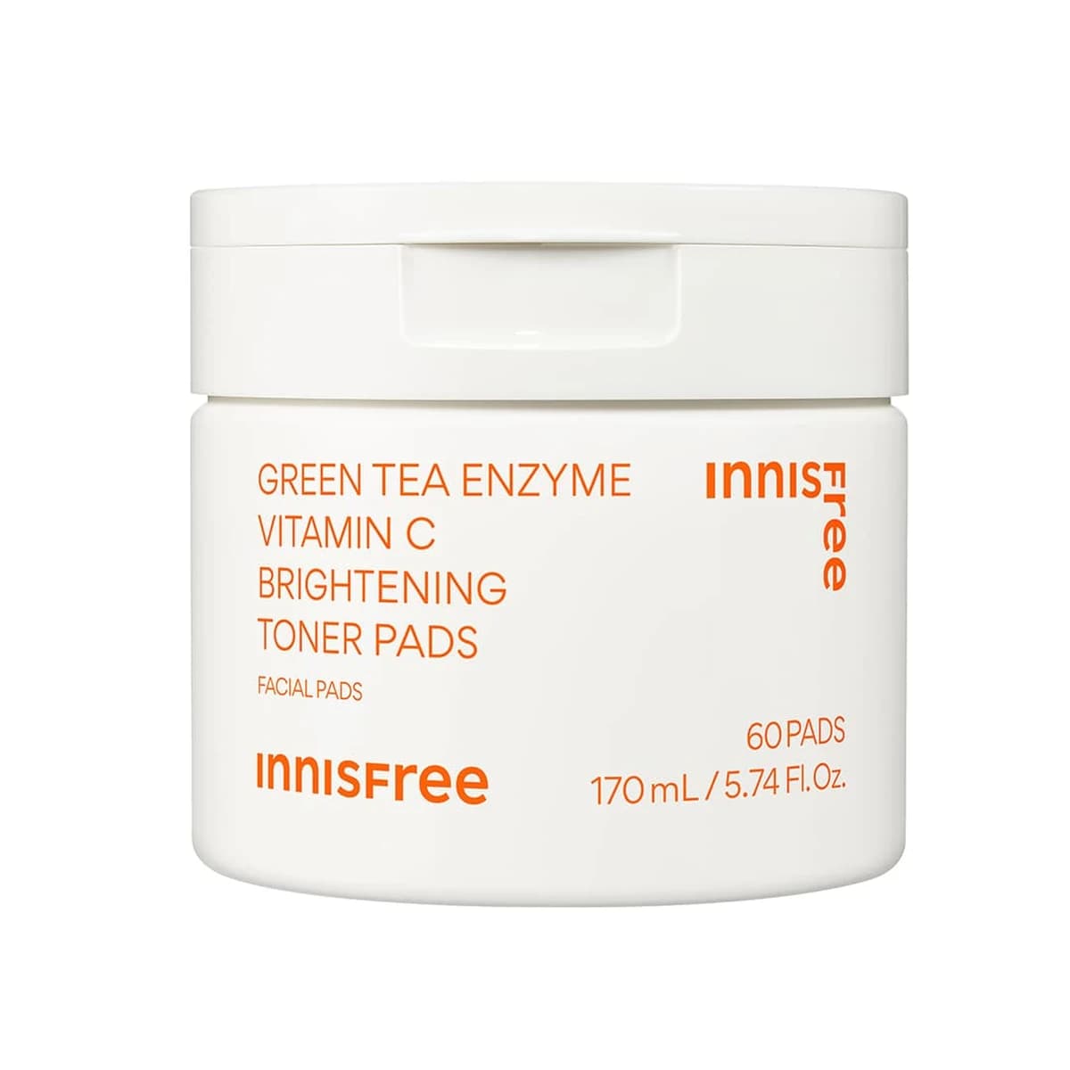innisfree Green Tea Enzyme Vitamin C Brightening Toner Pads - 60 pads