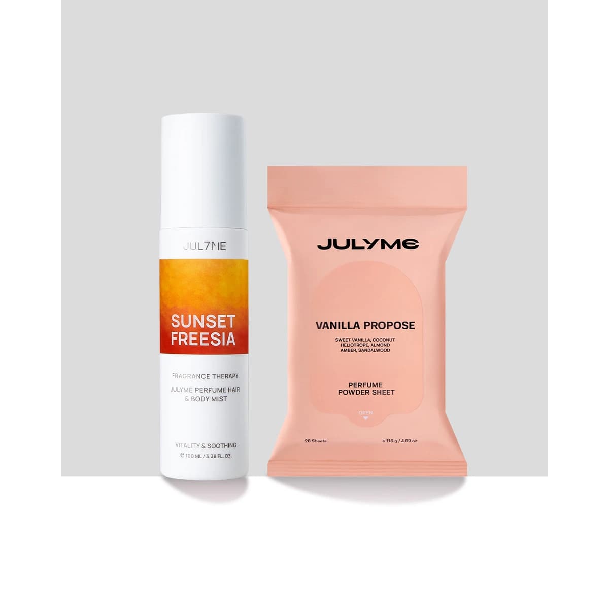 julyme Perfume Powder Sheet & Mist Set - 20 pads / 116g
