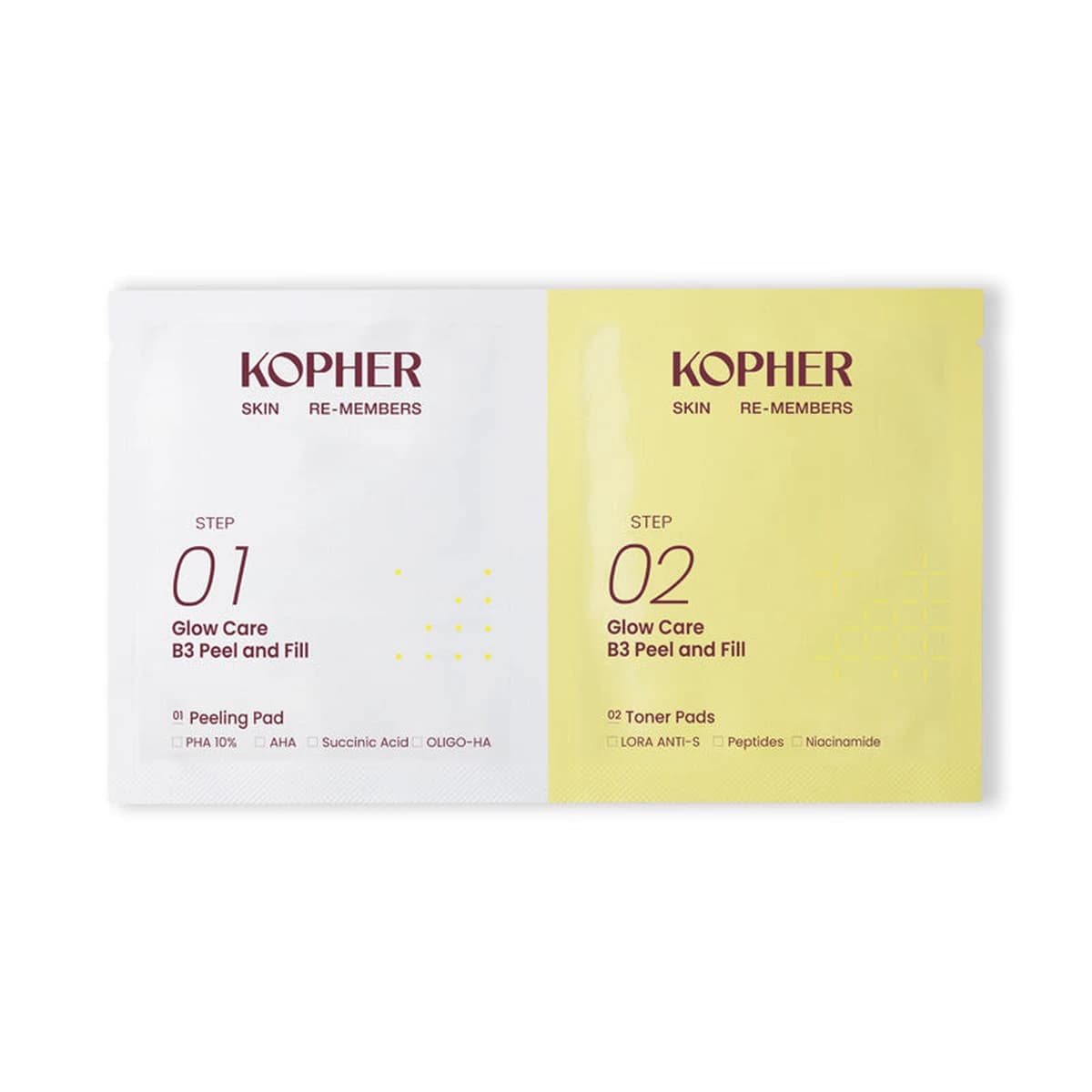 kopher Glow Care B3 Peel & Fill - 2 types x 7 sets