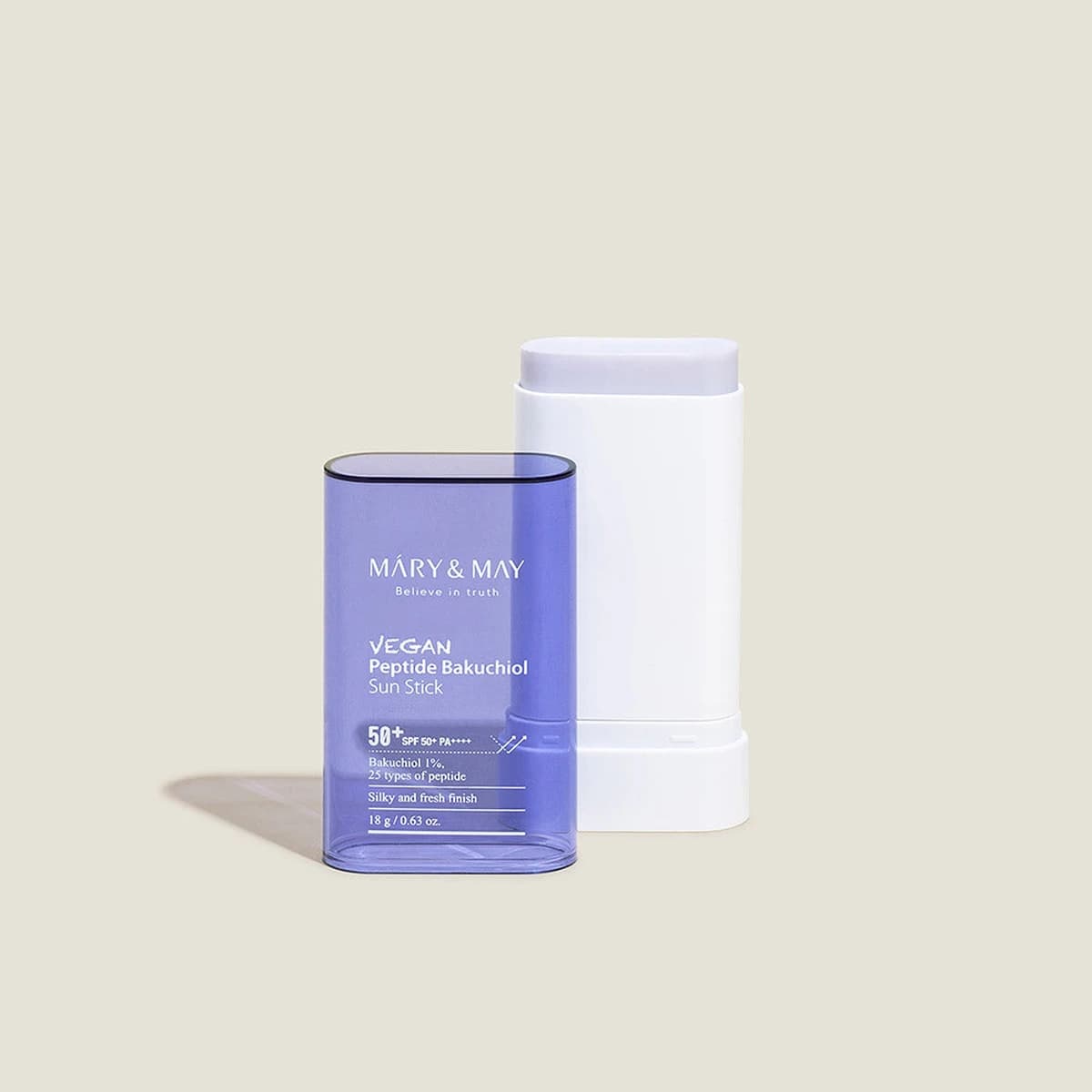 mary & may Vegan Peptide Bakuchiol Sun Stick SPF50+ PA++++ - 18g