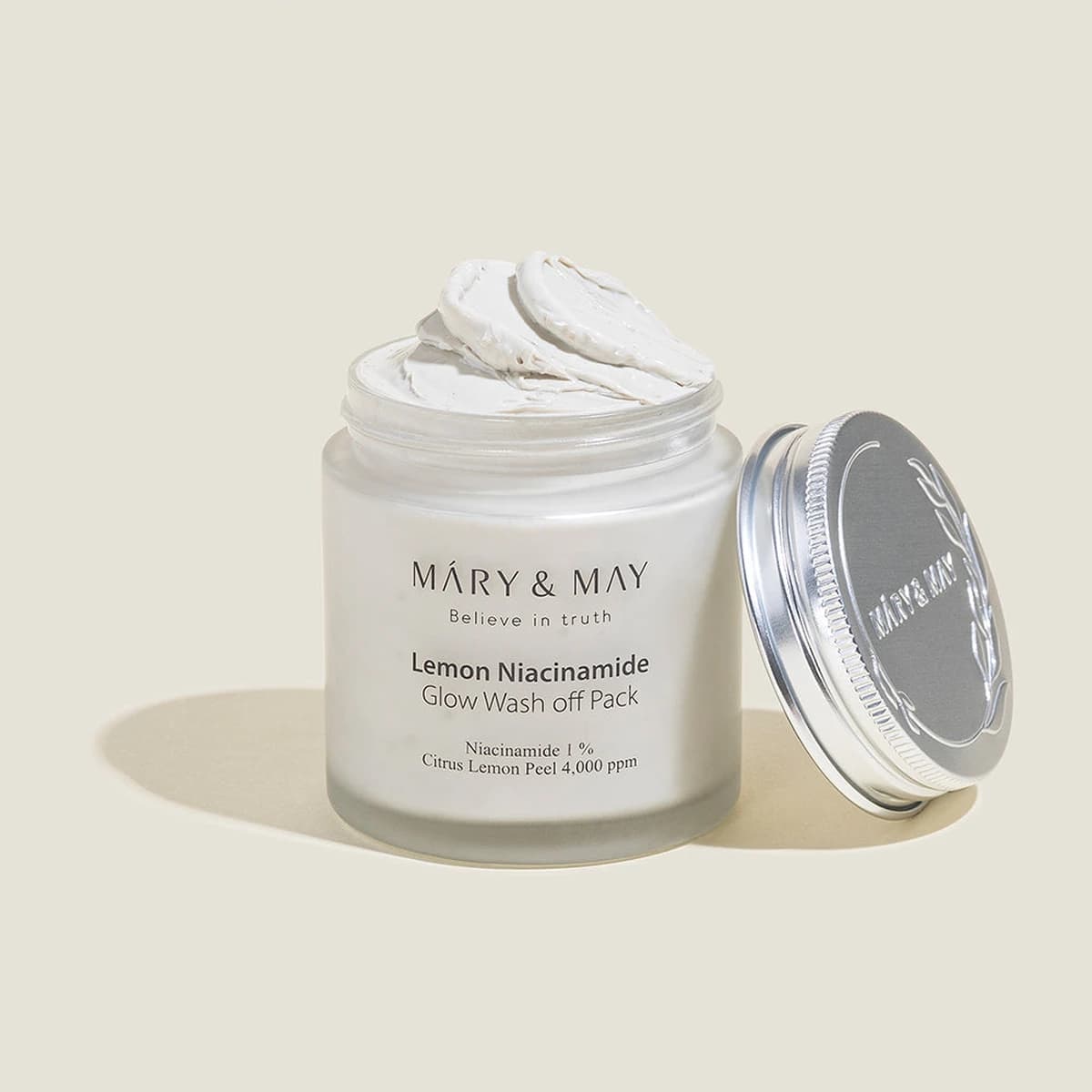 mary & may Vegan Lemon Niacinamide Glow Wash off Pack - 125g