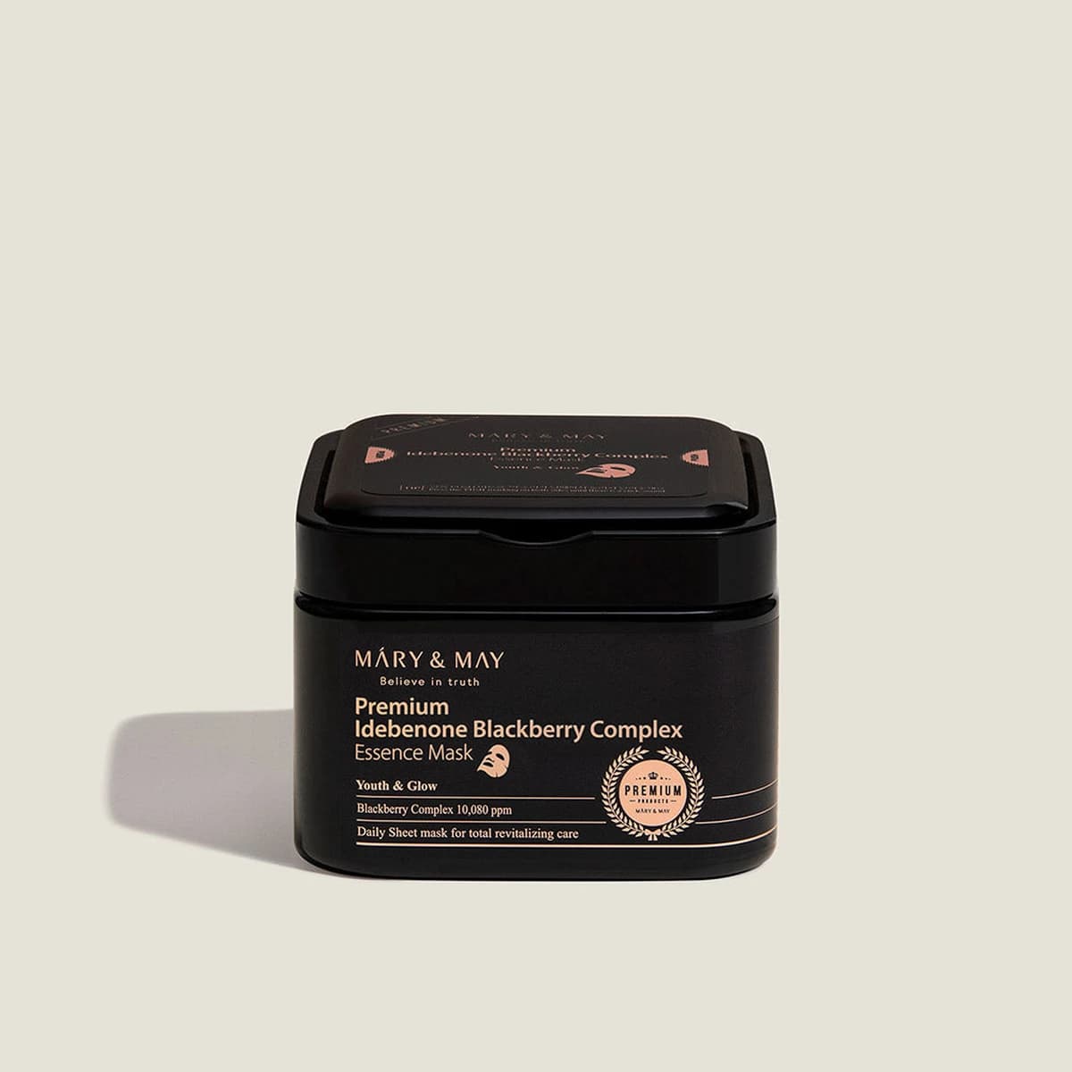 mary & may Premium Idebenone Blackberry Complex Essence Mask - 250g*20sheets