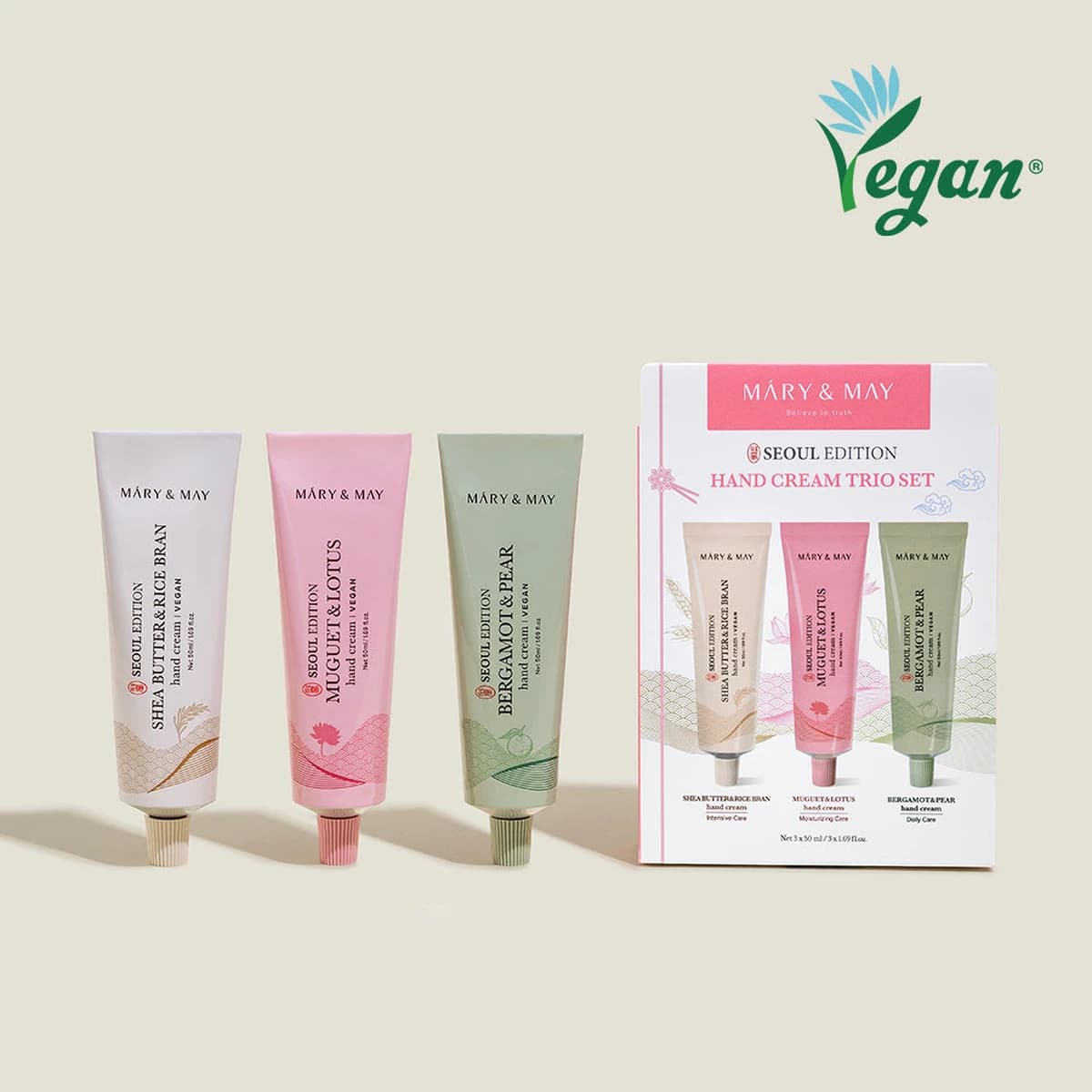mary & may Seoul Edition Hand Cream Trio Set - 50mL x 3ea