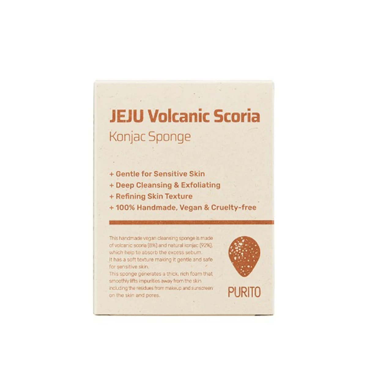 purito JEJU Volcanic Scoria Konjac Sponge - 1ea