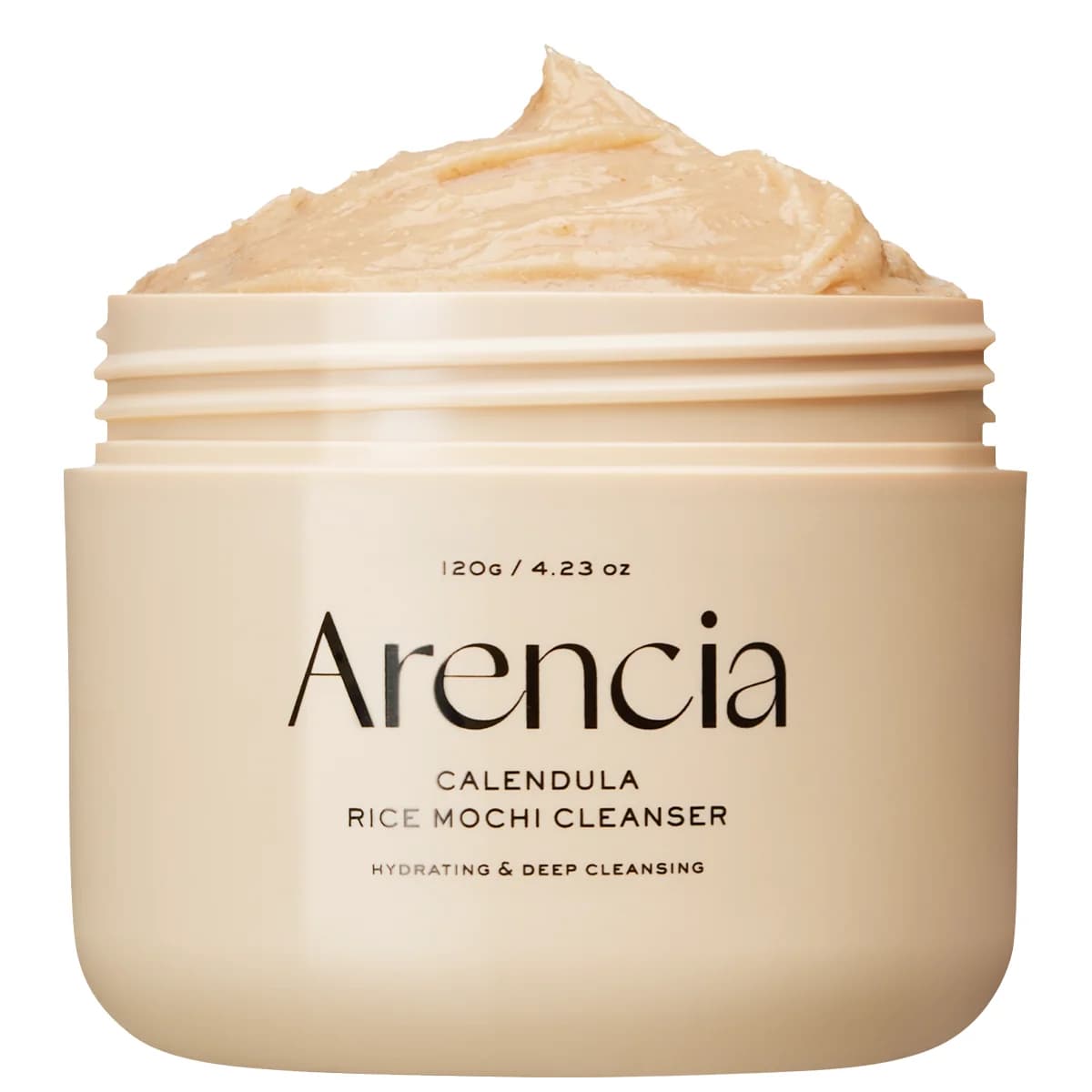 Arencia Calendula Rice Mochi Cleanser, Gentle Exfoliating Foam Wash for Sensitive, Dry, Rough Skin 50g