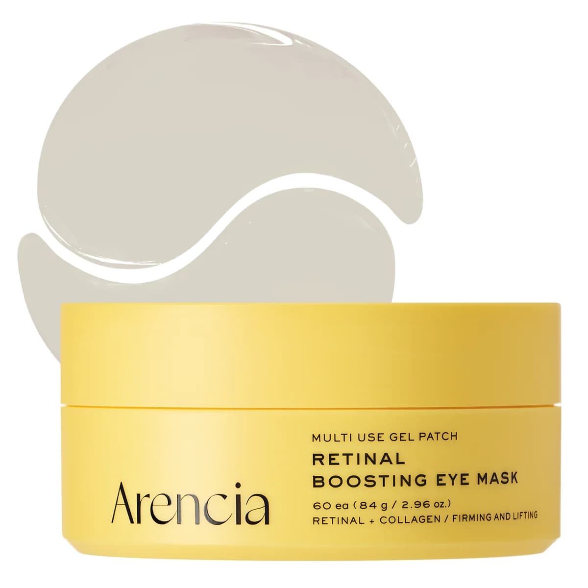 Arencia Retinal Boosting Eye Mask Patch - Depuffing Hydrogel Eye Masks with Retinal & Peptides for Under Eye Bags, Fine Lines & Smile Lines | 60 Patches (2.96 oz)